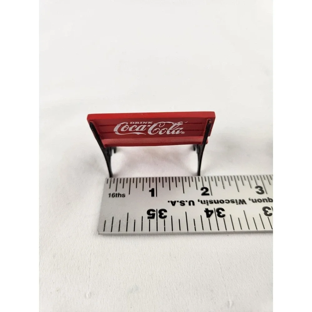 Vtg Coca Cola Christmas Town Square Collectible Park Bench #64319 COKE Train